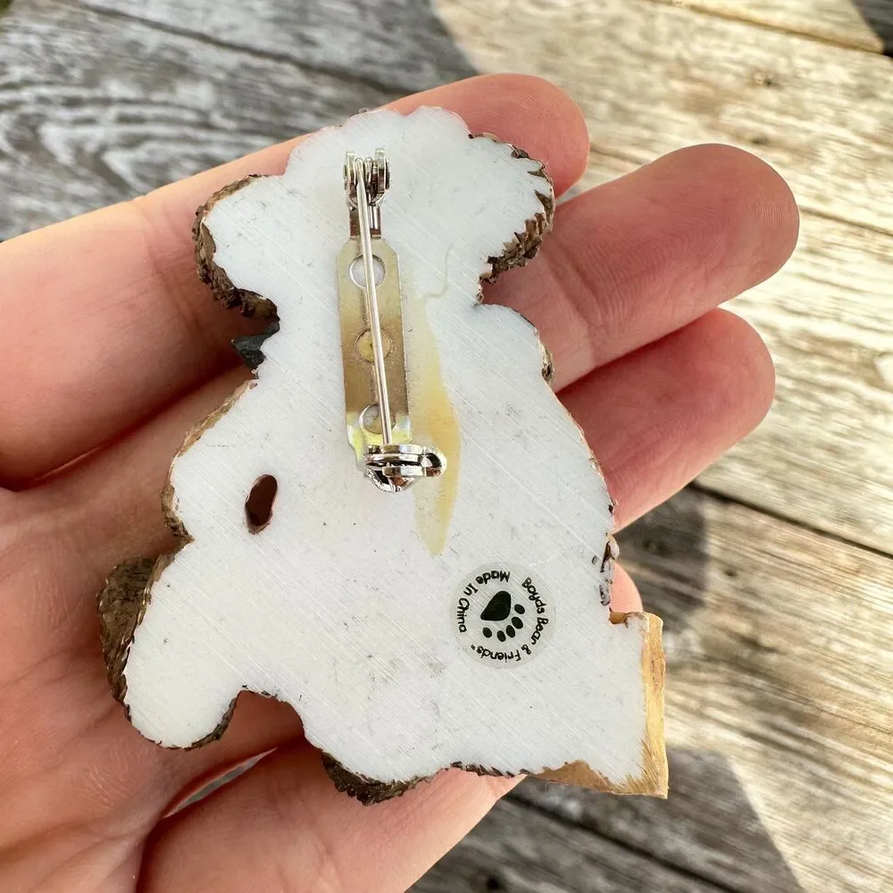 Vintage Jewelry Trick or Treat Bear Brooch Adorable Halloween Bear Pin